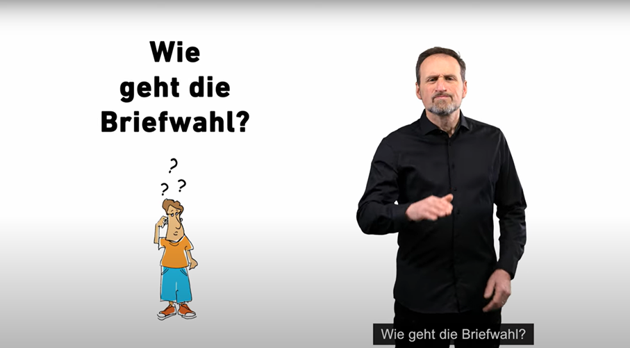 Diese Video erklärt, wie die Briefwahl funktioniert.