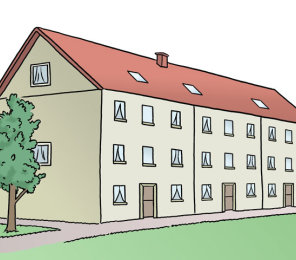 Ein Wohnhaus