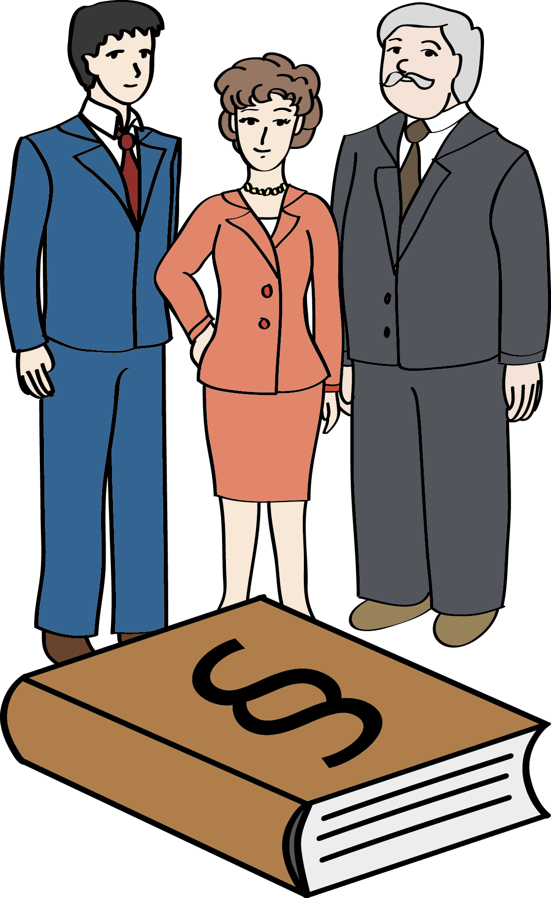 Drei Politiker und ein Gesetzbuch